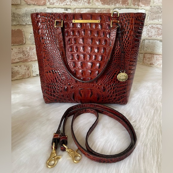 Brahmin Handbags - Brahmin Cognac Brown Leather Shoulder Bag